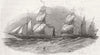 SHIPS. Gt Britain Ship, newly rigged 1846 old antique vintage print picture