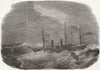 LANCS. Loss of Gt Liverpool Ship-taking to boats 1846 old antique print