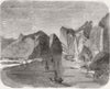 CHINA. Elgin expedition, Yangtze Kiang-2 pillars 1859 old antique print