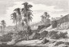 ITALY. Bordighiera, near Genoa 1858 old antique vintage print picture