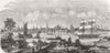 THAILAND. Town & harbour of Bangkok  1858 old antique vintage print picture