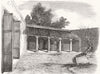 INDIA. House, Kanpur, Massacre 1858 old antique vintage print picture