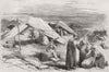 MOROCCO. Camp of Fugitive Jews from 1859 old antique vintage print picture