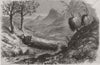 NSW. Missionary rev Vanderkiste lost in mountains  1859 old antique print