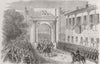 ITALY. Entry of emperor French into Alessandria 1859 old antique print picture