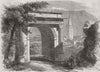 ITALY. View of Susa, Piedmont 1859 old antique vintage print picture