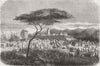 FRANCE. Infantry encampment at Toulon 1859 old antique vintage print picture