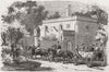 GERMANY. Queen, Babelsberg 1858 old antique vintage print picture
