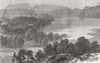 SCOTLAND. Dingwall & Skye railway. Loch Luichart 1870 old antique print