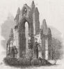 YORKS. Ruins, Guisborough Abbey Church  1859 old antique vintage print picture