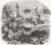 ISRAEL. Mosque, Mount of Olives 1859 old antique vintage print picture