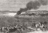 TURKEY. Burning of Seraglio, Istanbul 1863 old antique vintage print picture