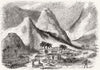 MEXICO. The town of Bachajon 1860 old antique vintage print picture