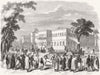 CAIRO. Viceroy in Boydell's traction engine 1860 old antique print picture