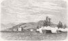 MOROCCO. Ft Tetuan destroyed, French warships 1859 old antique print picture