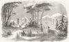 ITALY. Chateau Remondi, Garibaldi father-in-law 1860 old antique print picture