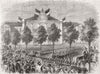 TURIN. French troops(Chasseurs de Vincennes)rail 1859 old antique print