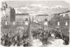 NAPOLEON. Louis & Victor Emmanuel, Turin, 1869 1859 old antique print picture