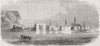 EGYPT. View of Suez 1858 old antique vintage print picture
