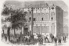 ITALY. War. Royal palace, Alessandria-French army HQ 1859 old antique print