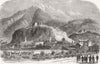 ITALY. War. Susa, railway train with artillery 1859 old antique print picture