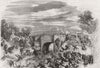 ITALY. Austrians driven into river Busca, Zouaves 1859 old antique print