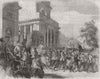 ITALY. Austrian troops, Milan 1859 old antique vintage print picture