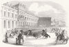 SPAIN. Grand review at Madrid 1845 old antique vintage print picture