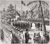 GUATEMALA. Troops salute British, Plaza, San Jose 1874 old antique print