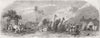 SUDAN. Egyptian Camp, Korosko, Nubia 1859 old antique vintage print picture
