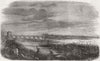 BUFFALORA. bridge across Ticino, Piedmont Lombardy 1858 old antique print