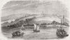 SERBIA. View of Belgrade 1859 old antique vintage print picture
