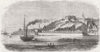 SERBIA. The Turris, Fortress, Belgrade 1859 old antique vintage print picture