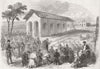 ITALY. Civita Vecchia railway 1859 old antique vintage print picture