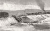 CARTAGENA. Fobarra bridge, Chinchilla line(Carlists) 1874 old antique print
