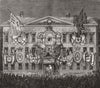 RUSSIA. British embassy, St Petersburg, lit up 1874 old antique print picture