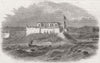 GHANA. Christiansborg Castle, sea 1859 old antique vintage print picture