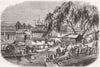 CHINA. A landing-place at Canton 1858 old antique vintage print picture