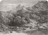 WALES. Moel Siabod 1858 old antique vintage print picture