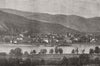 ROMANIA. Danube. Orsova, Hungarian border 1877 old antique print picture
