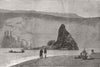 CASTLES. Babakay, Serbian Ft below Baziach 1877 old antique print picture