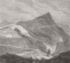 ASCENSION ISLAND. Main Rd up hills 1873 old antique vintage print picture