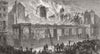 PARIS. Burning of Opera House Rue Le Peletier 1873 old antique print picture
