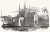 ISRAEL. Designed protestant Church, Mount Zion 1845 old antique print picture
