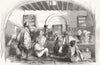 ALGIERS. Ct of Hanefi Cadi, during trial cause 1858 old antique print picture