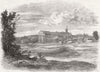 NIAGARA FALLS. Rapids above American 1860 old antique vintage print picture