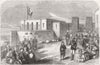 FRANCE. Emperor conducting Queen, Ft, Roulé heights 1858 old antique print
