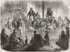 EGYPT. Interior of a cafe at Suez 1858 old antique vintage print picture