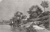 INDIA. View on the Yamuna 1858 old antique vintage print picture