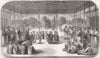 INDIA. Indian Nautch 1858 old antique vintage print picture